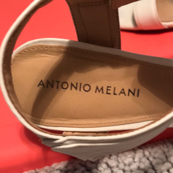 ANTONIO MELANI White Leather Strap High Heels - Picture 5 of 10